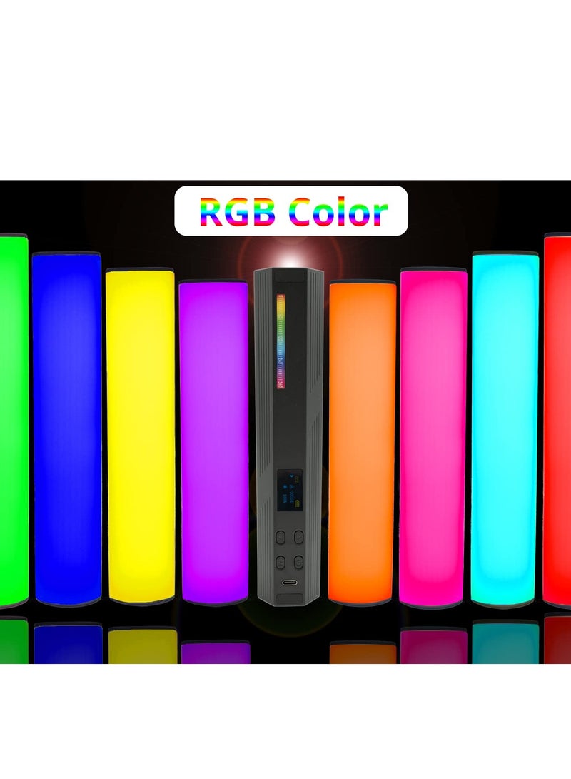 LED Light Stick, Photography for Photo Video Shooting, W200 RGB Handheld Vlog w Magnetic Built-in Battery 3000mAh Compatible with Vlogging YouTube TikTok Living, 1Pcs - Image 3